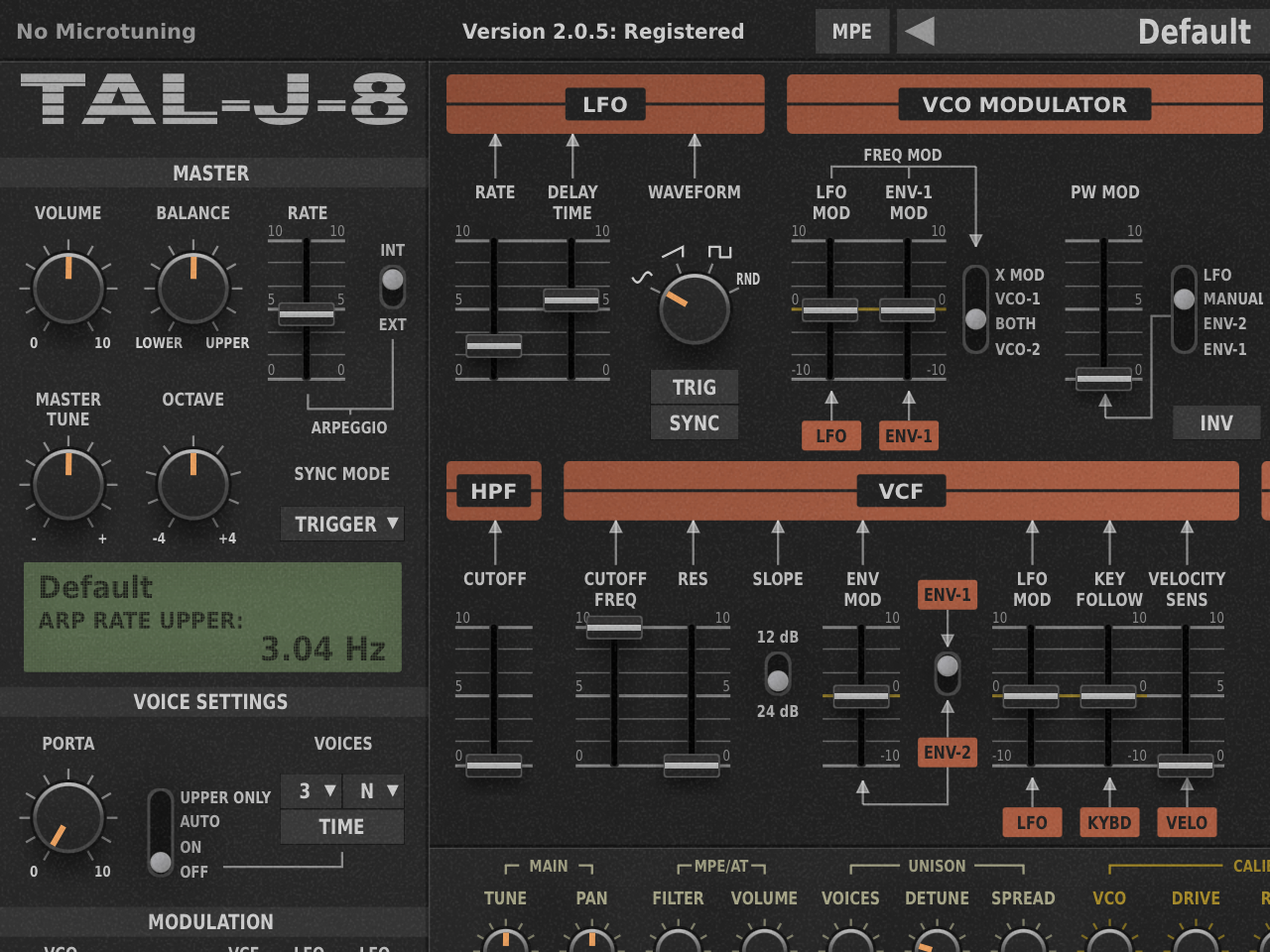 TAL-Togu Audio line TAL-J-8 (Jupiter-8)